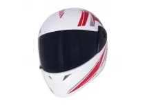 ABS Shell Full Face Helmet (Large, White Glossy Red) – Rs.574 ABS Shell Full Face Helmet (Large, White Glossy Red) – Rs.574
