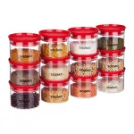 Solimo Plastic Air Tight & BPA Free Storage Jar and Container Set (Set of 12, 500ml Each) at ₹281 | Amazon Deal Solimo Plastic Air Tight & BPA Free Storage Jar and Container Set (Set of 12, 500ml Each) at ₹281 | Amazon Deal