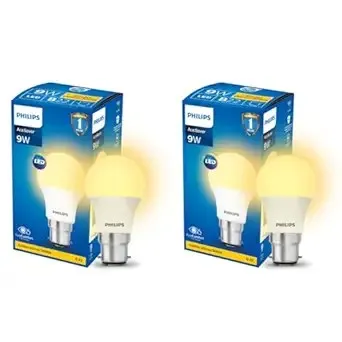 Philips 9W B22 LED Warm White/Yellow Bulb 2-Pack Deal at Rs. 149 Philips 9W B22 LED Warm White/Yellow Bulb 2-Pack Deal at Rs. 149