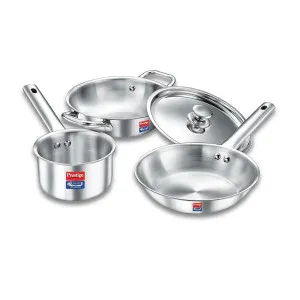 Prestige TRIPLY 4 Pc Cookware Set (Gas & Induction Compatible) at ₹1776 | Amazon Deal Prestige TRIPLY 4 Pc Cookware Set (Gas & Induction Compatible) at ₹1776 | Amazon Deal