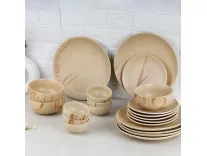 Earth Store Ivory Marble Dinner Set, 21 Pieces for 6, Rs.4968 Earth Store Ivory Marble Dinner Set, 21 Pieces for 6, Rs.4968