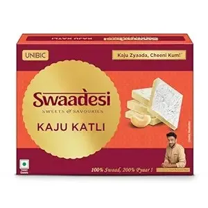 Unibic Swaadesi Shahi Kaju Katli 180gm/195gm Rs. 159 – Amazon Unibic Swaadesi Shahi Kaju Katli 180gm/195gm Rs. 159 – Amazon