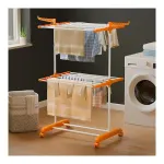 Happer Premium Clothes Stand for Drying with Wheels | Portable | 2 Layer Rack | Foldable Wings at ₹969 | Amazon Deal Happer Premium Clothes Stand for Drying with Wheels | Portable | 2 Layer Rack | Foldable Wings at ₹969 | Amazon Deal
