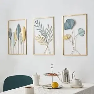 Gold Leaf Wall Decor Set of 3 for Rs.499 @ Amazon Gold Leaf Wall Decor Set of 3 for Rs.499 @ Amazon