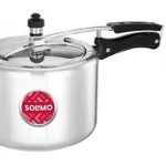Solimo Aluminium Pressure Cooker 5 Liter Rs. 833 Solimo Aluminium Pressure Cooker 5 Liter Rs. 833
