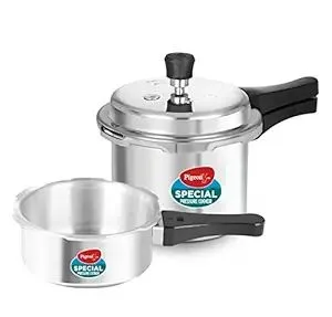 Pigeon Stovekraft Pressure Cooker Combo 2L 3L Silver Rs.989 Amazon Deal Pigeon Stovekraft Pressure Cooker Combo 2L 3L Silver Rs.989 Amazon Deal