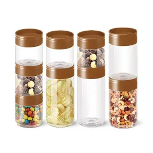 MILTON Stack IT Airtight Plastic Storage Jar Set BPA Free – Set of 9 MILTON Stack IT Airtight Plastic Storage Jar Set BPA Free – Set of 9