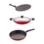 Nirlon Non Stick Cookware Set 3 Pieces PFOA Free Nirlon Non Stick Cookware Set 3 Pieces PFOA Free