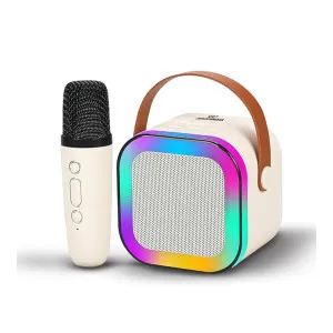 Rechargeable Karaoke Mic with Speaker – Wireless Bluetooth Microphone & LED Lights Rechargeable Karaoke Mic with Speaker – Wireless Bluetooth Microphone & LED Lights