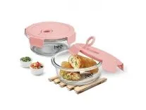 Treo Milton Glass Containers Set of 2 Peach Rs 399 Treo Milton Glass Containers Set of 2 Peach Rs 399