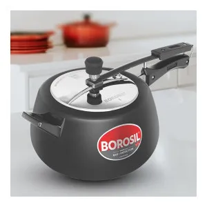 Borosil 6.5 L Pronto Hard Anodized Pressure Cooker with Stainless Steel Lid at ₹1764 | Amazon Deal Borosil 6.5 L Pronto Hard Anodized Pressure Cooker with Stainless Steel Lid at ₹1764 | Amazon Deal