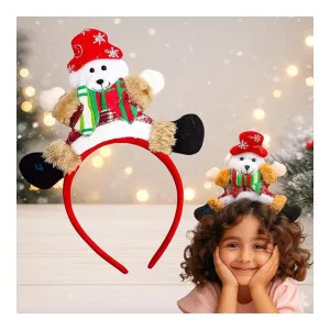 Christmas Hairband Santa Claus Teddy Headband Xmas Party Christmas Hairband Santa Claus Teddy Headband Xmas Party