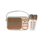 Toreto Retro Mini Bluetooth Speaker with Dual Wireless Karaoke Mic, 20W Output, Bluetooth 5.0 at ₹2499 | Amazon Deal Toreto Retro Mini Bluetooth Speaker with Dual Wireless Karaoke Mic, 20W Output, Bluetooth 5.0 at ₹2499 | Amazon Deal
