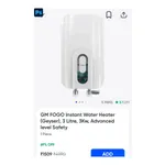 GM FOGO Instant Water Heater 3/5 Litre at ₹1509 | Swiggy Deal GM FOGO Instant Water Heater 3/5 Litre at ₹1509 | Swiggy Deal