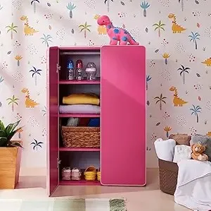 Solimo Toyon Wood Cupboard for Kids (Pink) at Rs 2899 Solimo Toyon Wood Cupboard for Kids (Pink) at Rs 2899