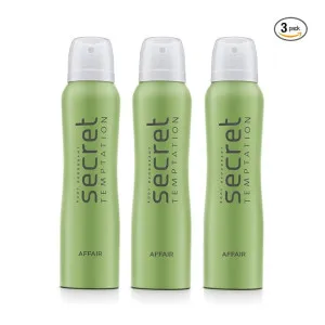 Secret Temptation Affair Deodorant for Women, Pack of 3 at ₹328 | Amazon Deal Secret Temptation Affair Deodorant for Women, Pack of 3 at ₹328 | Amazon Deal