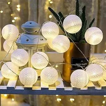 Cotton Ball LED String Light 10 LED 3 Meter Warm White – Rs. 199 Cotton Ball LED String Light 10 LED 3 Meter Warm White – Rs. 199