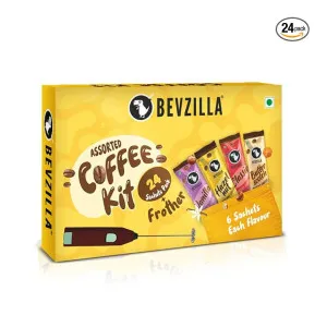 Bevzilla 24 Coffee Sachets & Frother Kit at ₹195 | Amazon Deal Bevzilla 24 Coffee Sachets & Frother Kit at ₹195 | Amazon Deal