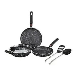 Solimo Aluminium Non-Stick Cookware Set – Detachable Handle Solimo Aluminium Non-Stick Cookware Set – Detachable Handle