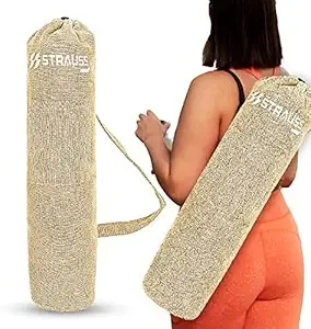 STRAUSS Jute Yoga Mat Bag with Shoulder Strap – Rs. 196 STRAUSS Jute Yoga Mat Bag with Shoulder Strap – Rs. 196