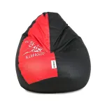 Solimo Premium Faux Leather Bean Bag – 3XL Pop Culture Print Black and Red Solimo Premium Faux Leather Bean Bag – 3XL Pop Culture Print Black and Red