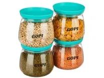GOPI Plastic Storage Jars 800ml Set of 4 – Rs. 185 GOPI Plastic Storage Jars 800ml Set of 4 – Rs. 185