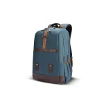 Faux Leather Laptop Backpack 32L Teal-Brown Faux Leather Laptop Backpack 32L Teal-Brown
