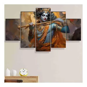 SAF Krishna Paintings Set Of Five 3D Modern Art with Frames at ₹145 | Amazon Deal SAF Krishna Paintings Set Of Five 3D Modern Art with Frames at ₹145 | Amazon Deal