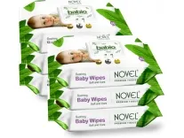 Novel Baby Wipes 480 Sheets Pack of 6 at Rs 243 Novel Baby Wipes 480 Sheets Pack of 6 at Rs 243