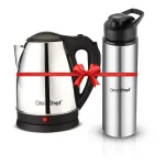 Greenchef Electric Kettle 1.5L with Stainless Steel Water Bottle 900 ML at ₹599 | Flipkart Deal Greenchef Electric Kettle 1.5L with Stainless Steel Water Bottle 900 ML at ₹599 | Flipkart Deal