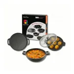 Human Hydro Cast Iron Cookware Combo | 7-Pit Paniyaram Pan with Lid, 30CM Dosa Tawa & 23CM Kadai at ₹1971 | Amazon Deal Human Hydro Cast Iron Cookware Combo | 7-Pit Paniyaram Pan with Lid, 30CM Dosa Tawa & 23CM Kadai at ₹1971 | Amazon Deal