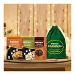 Khetika Carnival Festive Combo Dry Fruits Gift Potli 800g – Almond, Cashews, & Dates Khetika Carnival Festive Combo Dry Fruits Gift Potli 800g – Almond, Cashews, & Dates