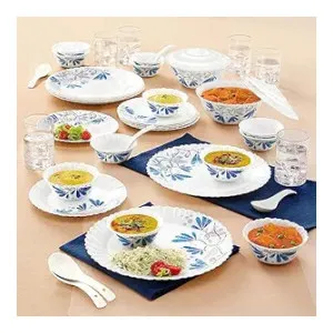 Larah By Borosil Twilight Silk Series Opalware Dinner Set with Glasses, 40 Pieces at ₹1700 | Amazon Deal Larah By Borosil Twilight Silk Series Opalware Dinner Set with Glasses, 40 Pieces at ₹1700 | Amazon Deal