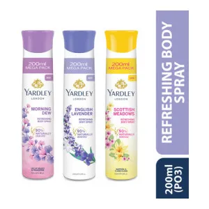 Yardley London Body Spray & Deodorant 3-Pack Yardley London Body Spray & Deodorant 3-Pack