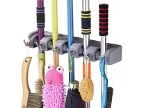Broom Holder Wall Mounted – 5-Slot Mop Organizer Rs. 252 Broom Holder Wall Mounted – 5-Slot Mop Organizer Rs. 252