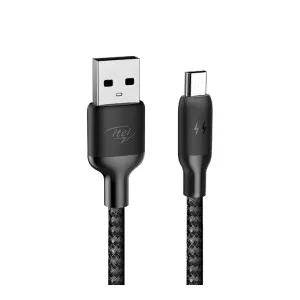 Itel Nylon Braided Micro USB Cable 2.1A Output 1 Meter – Black Itel Nylon Braided Micro USB Cable 2.1A Output 1 Meter – Black