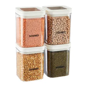 Solimo Airtight Plastic Storage Jar Set (Set of 4) at ₹256 | Amazon Deal Solimo Airtight Plastic Storage Jar Set (Set of 4) at ₹256 | Amazon Deal