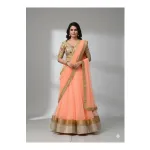 Anugrah Floral Print Semi Stitched Lehenga Choli Orange Anugrah Floral Print Semi Stitched Lehenga Choli Orange