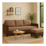 FURNY Chromano Fabric 4 Seater L Shape Sofa Set & Ottoman at ₹10599 | Amazon Deal FURNY Chromano Fabric 4 Seater L Shape Sofa Set & Ottoman at ₹10599 | Amazon Deal