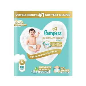 Pampers Premium Care Pant Style Diapers (L, 88 Count) at ₹1193 | Amazon Deal Pampers Premium Care Pant Style Diapers (L, 88 Count) at ₹1193 | Amazon Deal