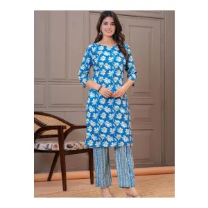 Pashet Women’s Floral Cotton Kurta with Trousers – Use COMFORTFIT10 Pashet Women’s Floral Cotton Kurta with Trousers – Use COMFORTFIT10