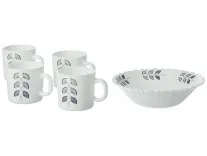 Borosil Floret Opalware Snack Set 5-Pieces White Rs. 270 Amazon Deal Borosil Floret Opalware Snack Set 5-Pieces White Rs. 270 Amazon Deal