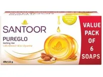 Santoor PureGlo Glycerine Soap with Almond Oil 6 x 125 g – Rs. 235 Santoor PureGlo Glycerine Soap with Almond Oil 6 x 125 g – Rs. 235