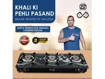 Surya Primecook 3 Burner Gas Stove Rs 1335 Surya Primecook 3 Burner Gas Stove Rs 1335