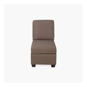 Home Centre Signature Arden Solid Wood One-Seater Armless Sofa Brown Deal Home Centre Signature Arden Solid Wood One-Seater Armless Sofa Brown Deal