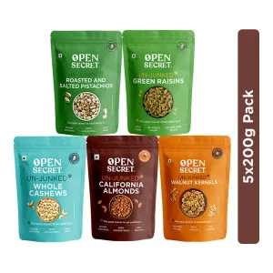 OPEN SECRET Assorted Dry Fruit Combo (5 x 200 g) at ₹541 | Flipkart Deal OPEN SECRET Assorted Dry Fruit Combo (5 x 200 g) at ₹541 | Flipkart Deal