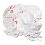 Larah by Borosil Fluted Diana Opalware 33-Piece Dinner Set for 6 Larah by Borosil Fluted Diana Opalware 33-Piece Dinner Set for 6