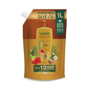 Dabur Vatika Ayurvedic Shampoo Refill Pouch 1l Damage Therapy Dabur Vatika Ayurvedic Shampoo Refill Pouch 1l Damage Therapy