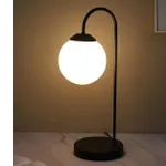 Black Metal Table Lamp with White Glass Moon Light – Rs. 298 Black Metal Table Lamp with White Glass Moon Light – Rs. 298